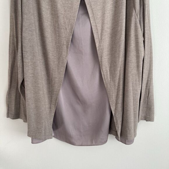 Lands End Womens Sweater Blouse Split Back Size 3X Beige Soft Lightweight - Picture 8 of 10